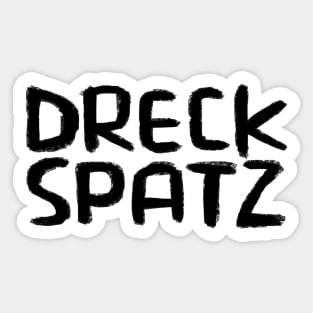 Mucky Pup, Litter Bug, German, Dreckspatz, German Word Sticker
